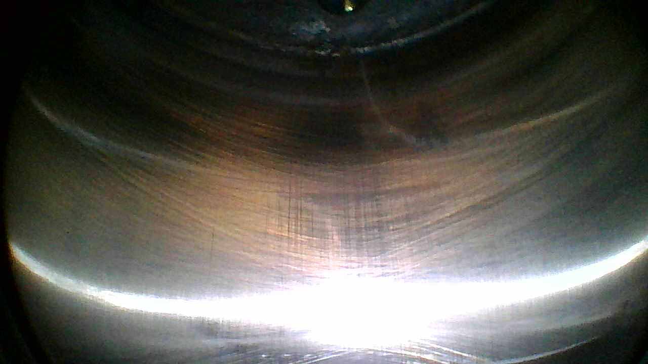 Borescope reference image: cylinder wall at 12 o'clock position