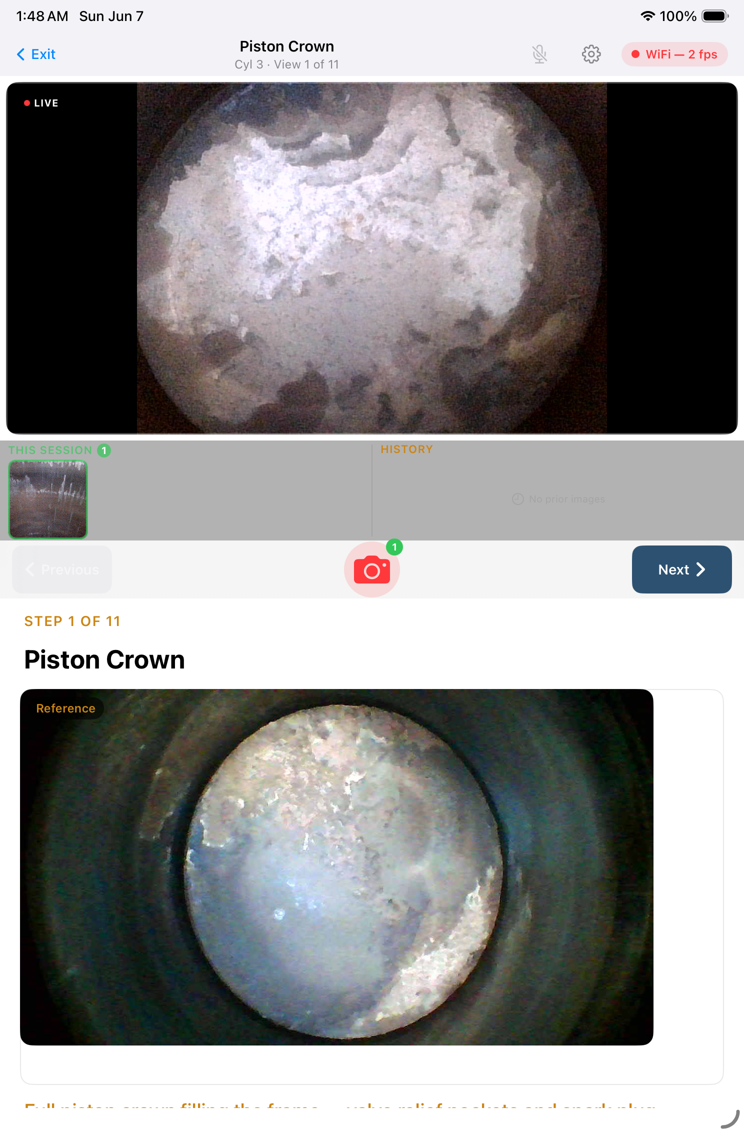 Capture screen on iPad with live preview and reference side by side